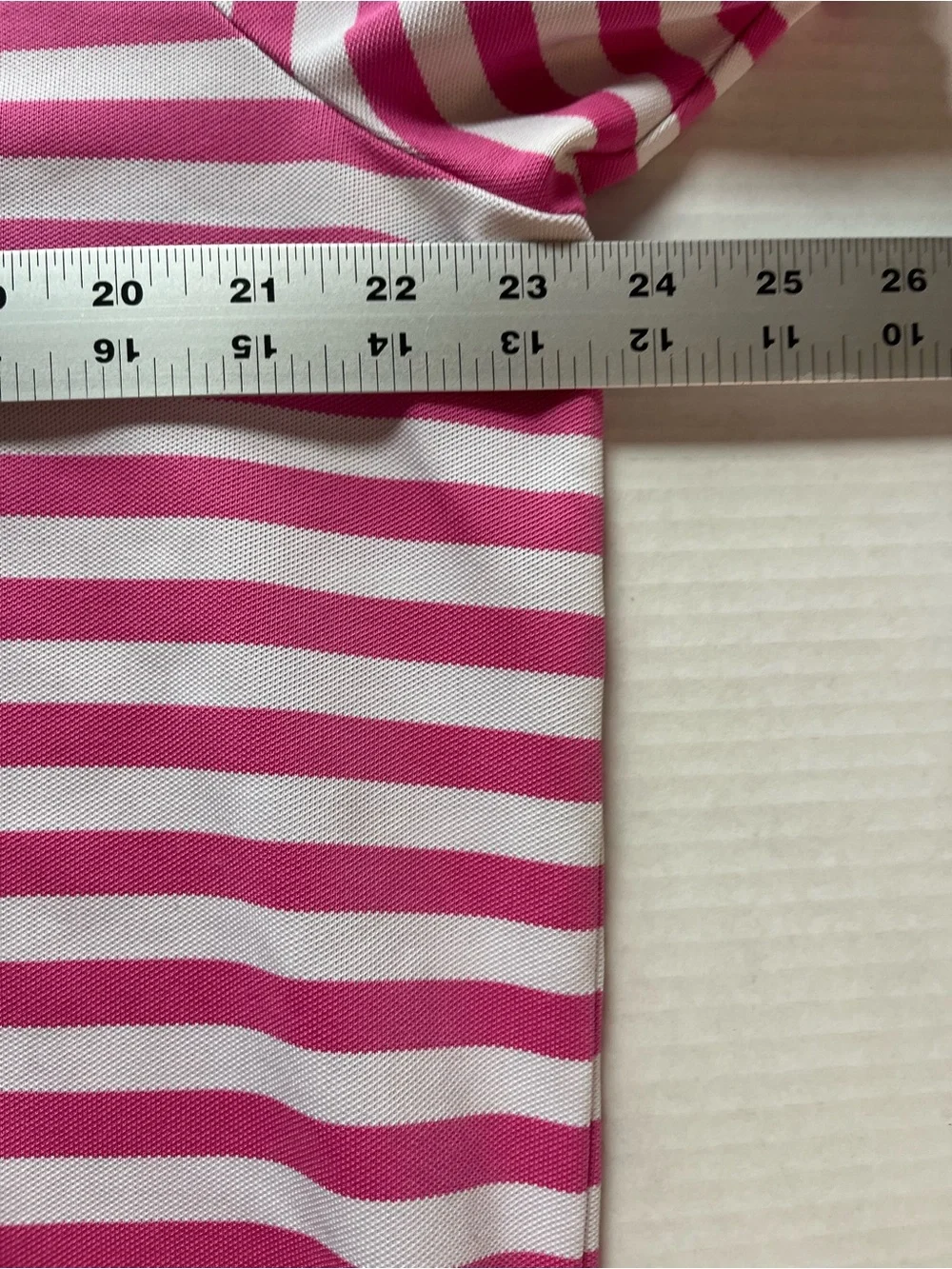RLX Ralph Lauren men’s pink striped golf polo shirt size L
